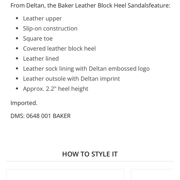 Deltan, the baker leather block heel sandals - Picture 3 of 3